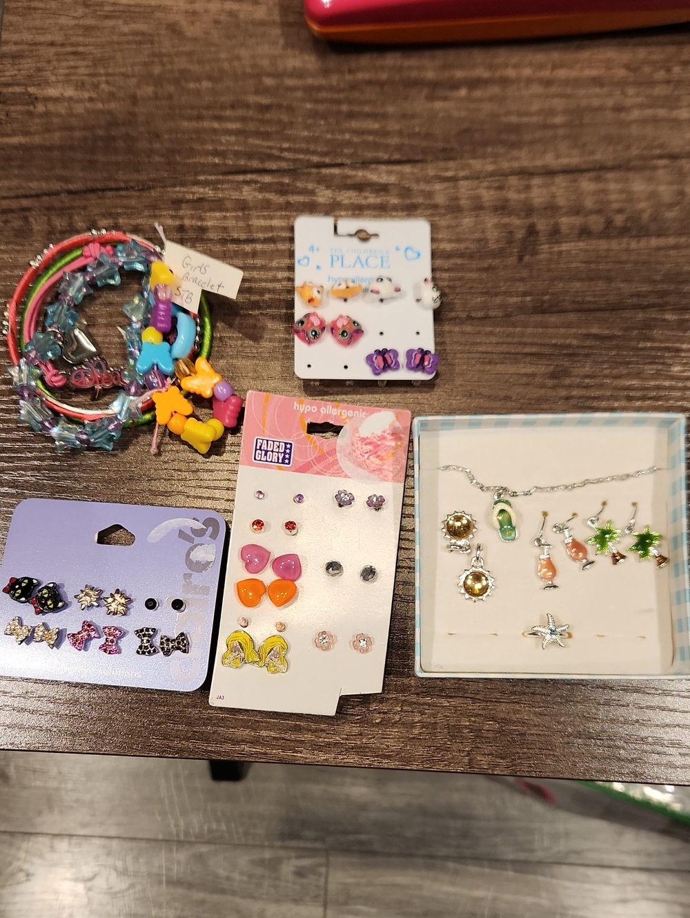 Kids Colorful Earring, Bracelet & Necklace Lot